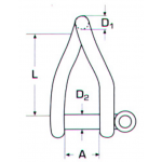 Σύνδεσμοι αλυσίδας στραβοί Inox M8288